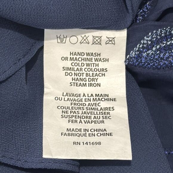 NWT RAMY BROOK Marcel Floral Mini Dress Navy Embroidered Medium - Picture 12 of 14